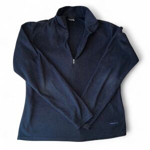 Patagonia Capilene Black Quarter-Zip Pullover Sweater Classic Layering small